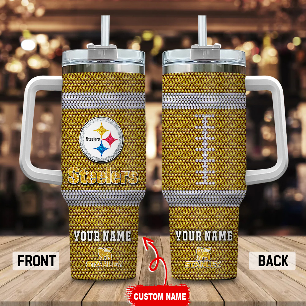 Customizable Football-Themed Tumbler with Handle - Perfect Gift for Fans