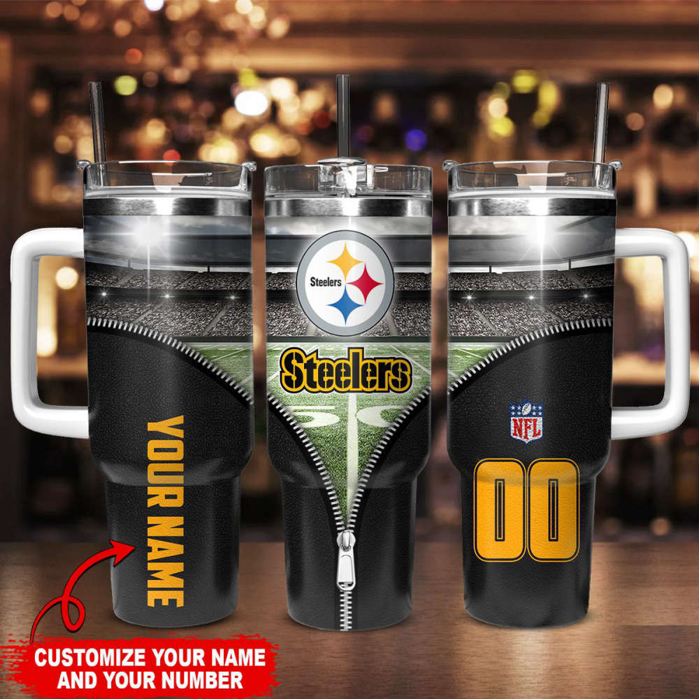 Customizable Steelers Tumbler: Personalize Your Game Day Drinkware! - Image 2