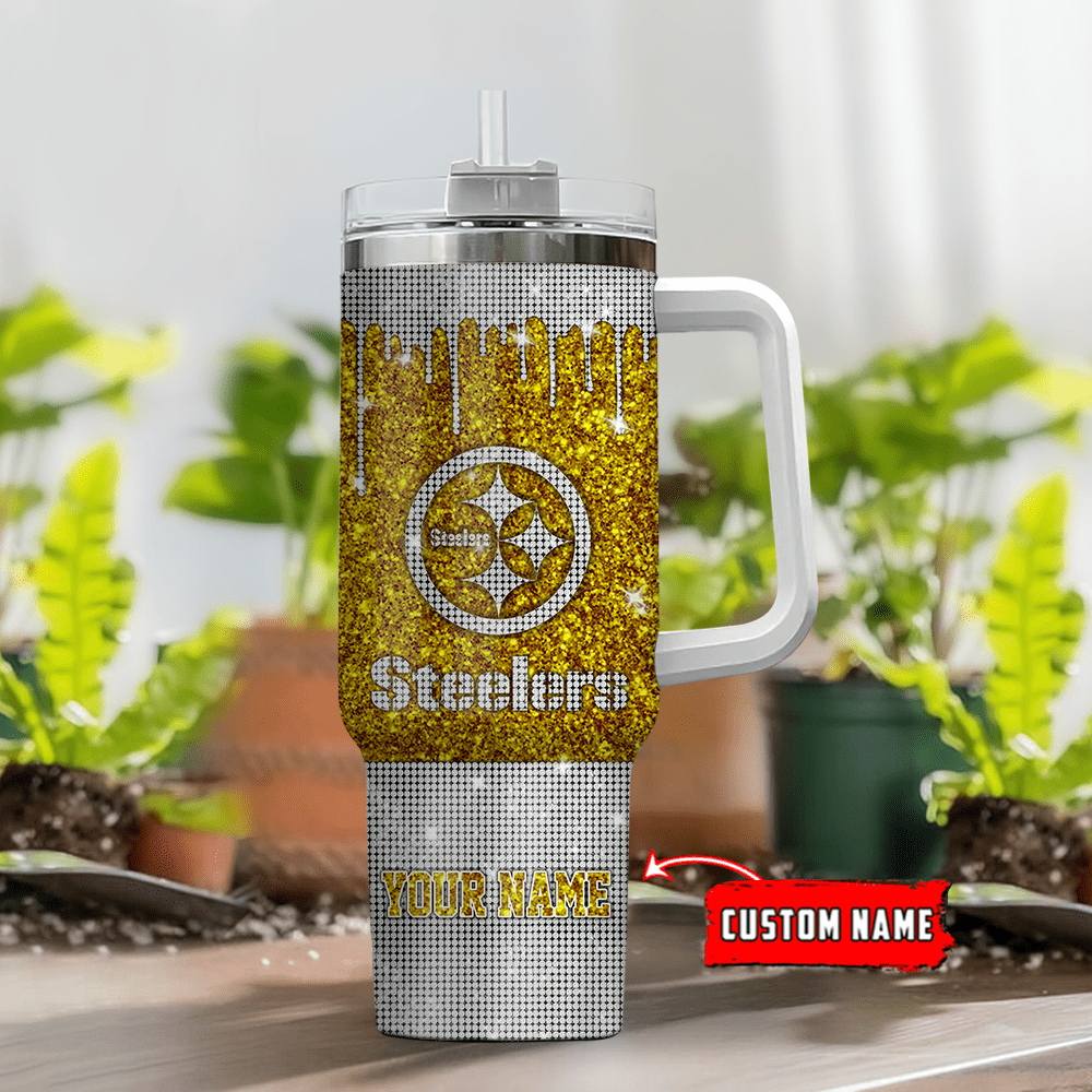 Custom Glitter Tumbler with Handle & Straw - Personalize Your Drinkware - Image 2