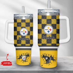 Customizable Steelers Tumbler Mug - Perfect Gift for Fans