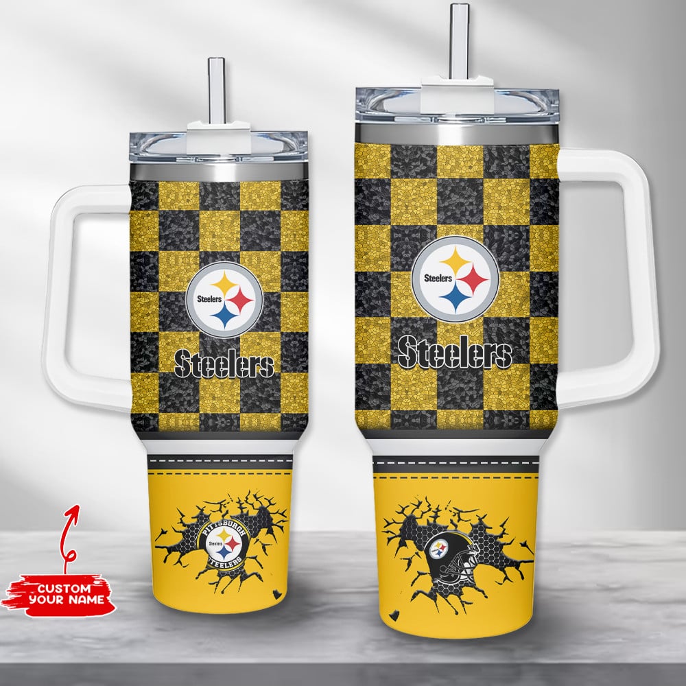 Customizable Steelers Tumbler Mug - Perfect Gift for Fans