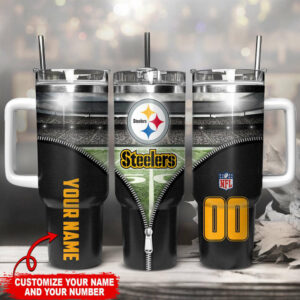 Customizable Steelers Tumbler: Personalize Your Game Day Drinkware!