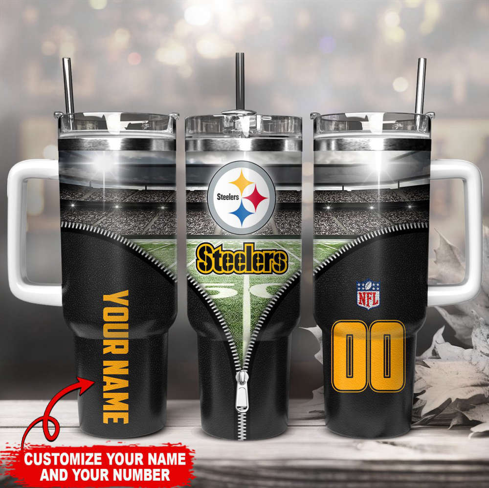 Customizable Steelers Tumbler: Personalize Your Game Day Drinkware!