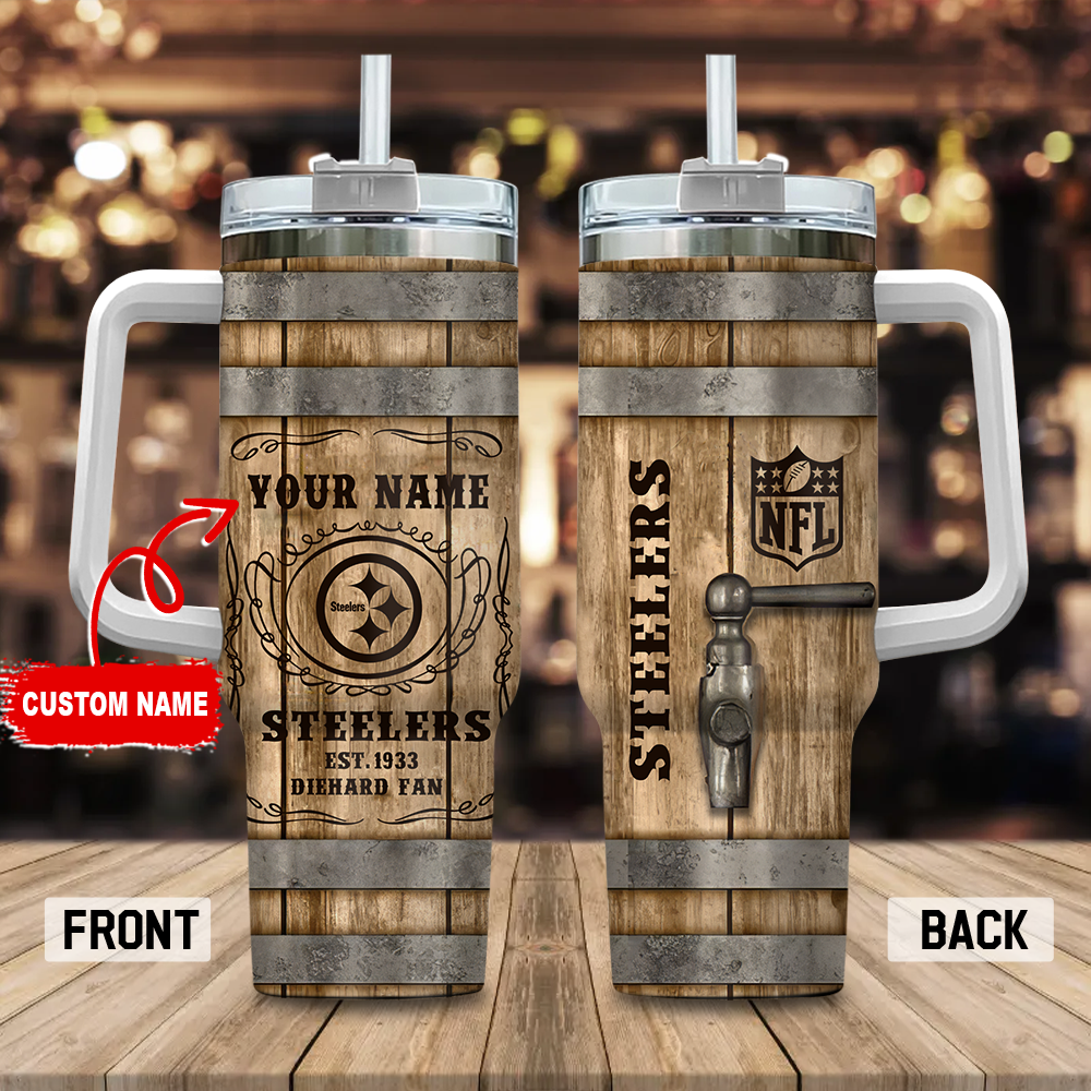 Custom NFL Team Barrel Mug with Name - Perfect Gift for Football Fans