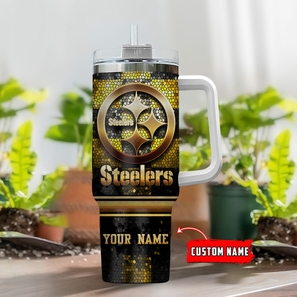 Custom NFL Team Tumbler with Handle & Straw - Personalized Fan Gift - Image 2