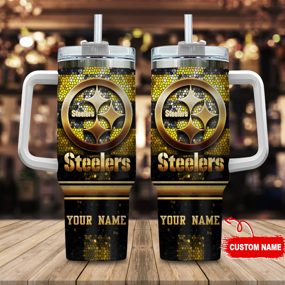 Custom NFL Team Tumbler with Handle & Straw - Personalized Fan Gift