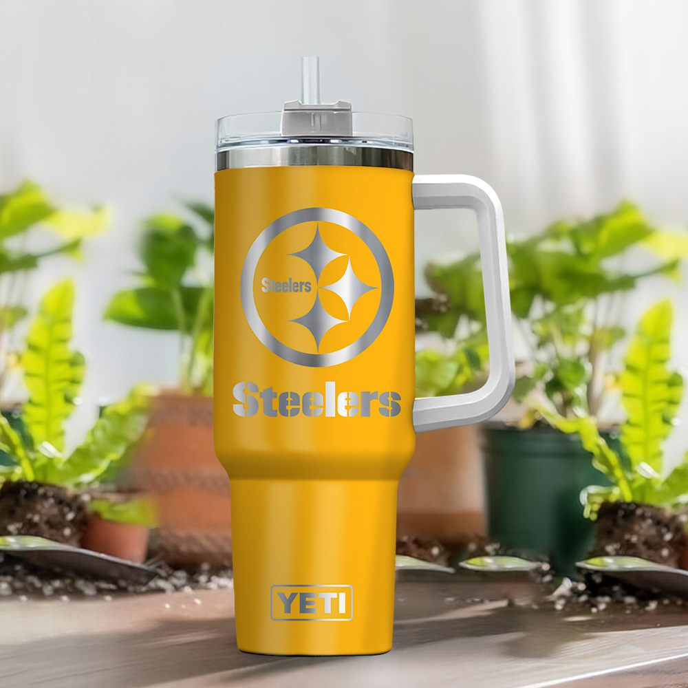 Customizable Steelers YETI Mug - Personalized Gift for Football Fans - Image 2