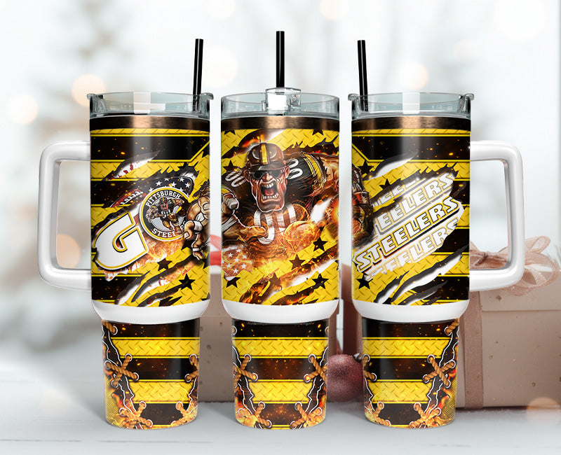 Steelers Fan Travel Mug - Ultimate Gift for Game Day Enthusiasts