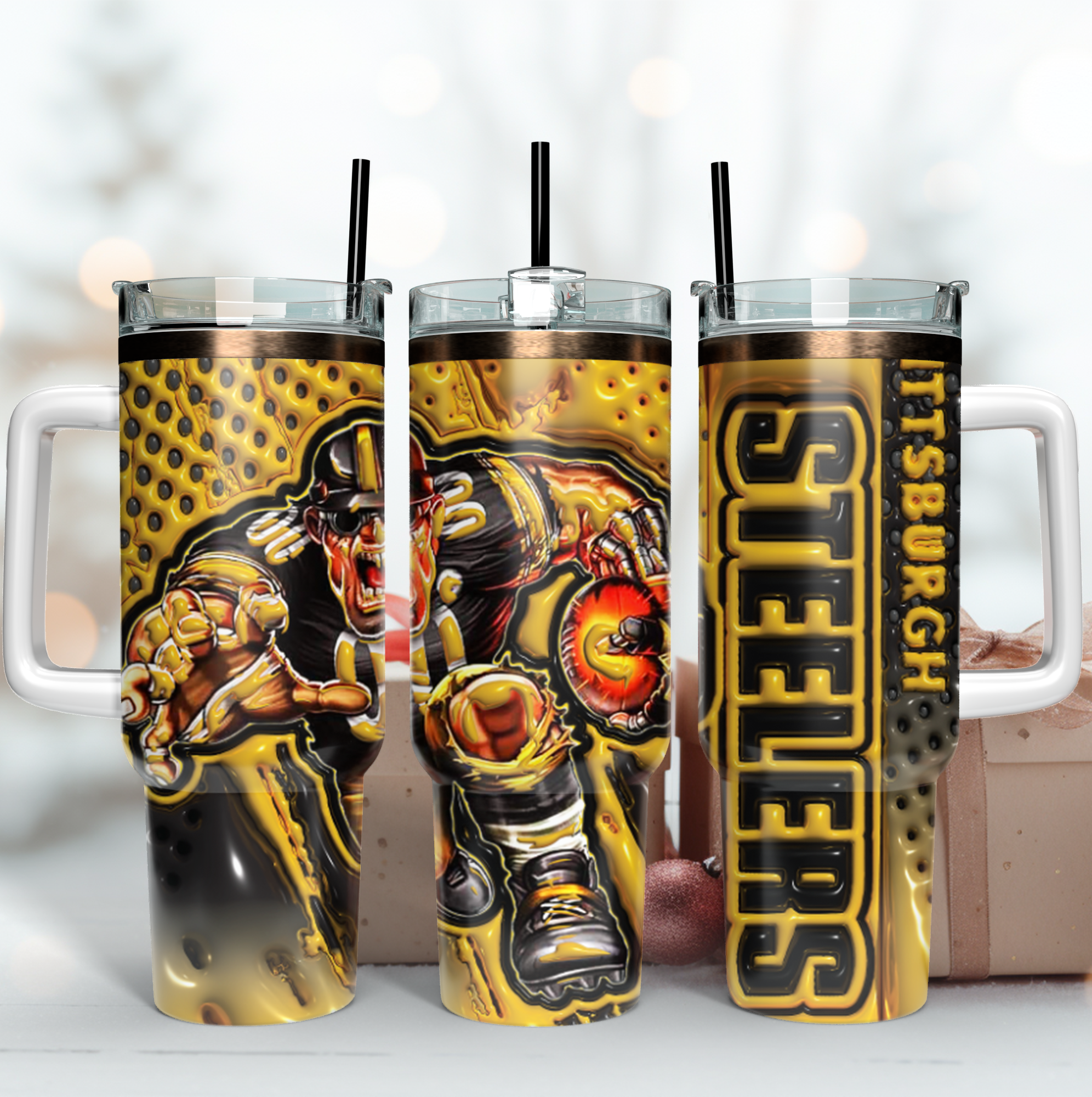 Dynamic Football Fan Tumbler - Stay Hydrated with Team Spirit