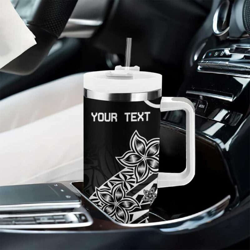 Pohnpei Nukuoro Micronesia Polynesian Tattoo Curves Black Custom Stanley Quencher 40oz Stainless Steel Tumbler With Handle - Threewoofs - Image 8