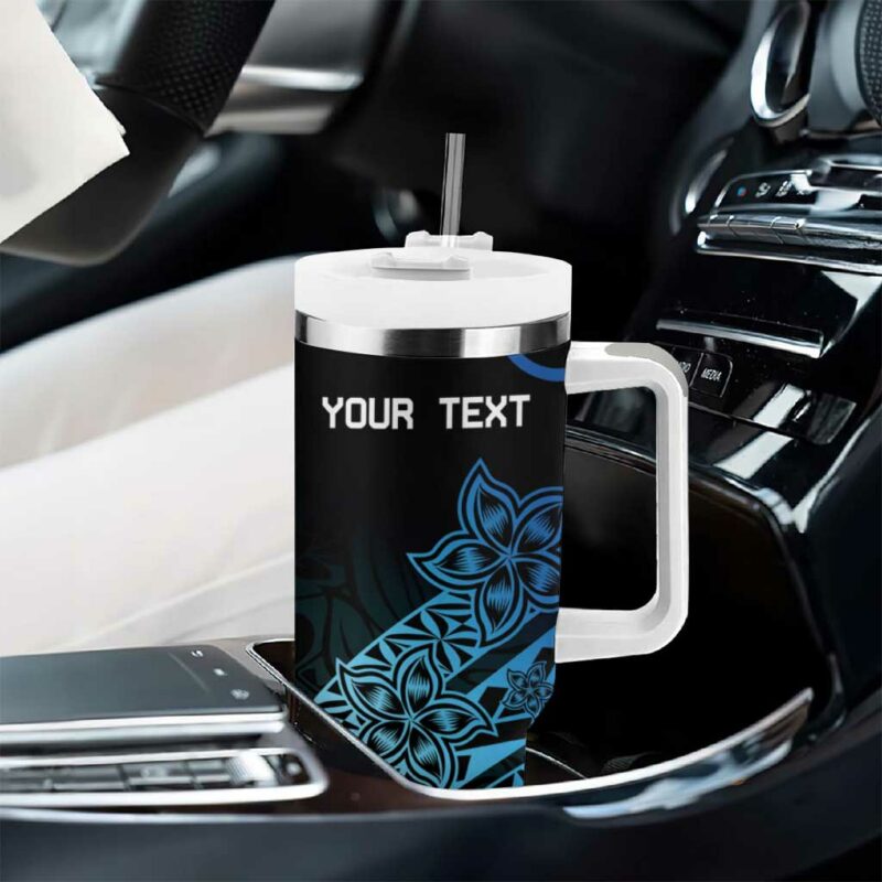 Pohnpei Nukuoro Micronesia Polynesian Tattoo Curves Blue Custom Stanley Quencher 40oz Stainless Steel Tumbler With Handle - Threewoofs - Image 8