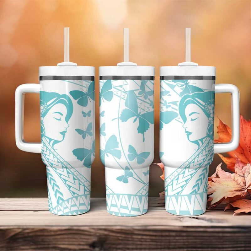 Polynesia Cervical Cancer Awareness Month Polynesian Women Faith Hope Love! Custom Stanley Quencher 40oz Stainless Steel Tumbler With Handle - Threewoofs - Image 4