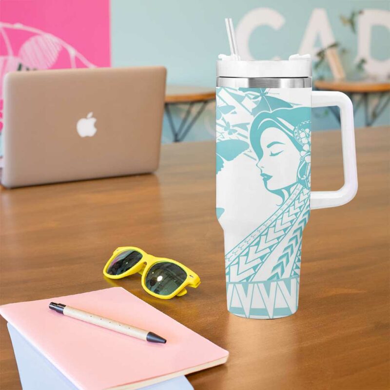 Polynesia Cervical Cancer Awareness Month Polynesian Women Faith Hope Love! Custom Stanley Quencher 40oz Stainless Steel Tumbler With Handle - Threewoofs - Image 5