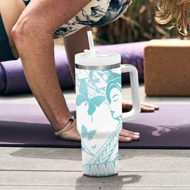 Polynesia Cervical Cancer Awareness Month Polynesian Women Faith Hope Love! Custom Stanley Quencher 40oz Stainless Steel Tumbler With Handle - Threewoofs - Image 6