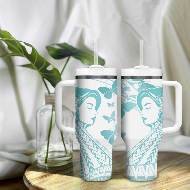 Polynesia Cervical Cancer Awareness Month Polynesian Women Faith Hope Love! Custom Stanley Quencher 40oz Stainless Steel Tumbler With Handle - Threewoofs - Image 9