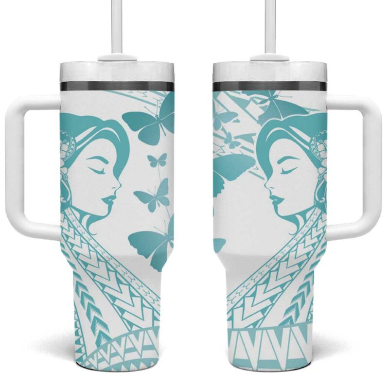 Polynesia Cervical Cancer Awareness Month Polynesian Women Faith Hope Love! Custom Stanley Quencher 40oz Stainless Steel Tumbler With Handle - Threewoofs