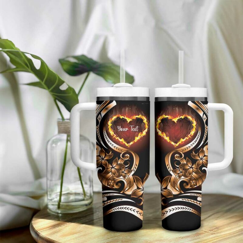 Polynesian Fiery Heart Passionate Love Custom Stanley Quencher 40oz Stainless Steel Tumbler With Handle - Threewoofs - Image 9
