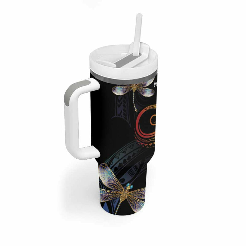 Polynesian Memorial Your Wings Were Ready But My Heart Was Not Custom Stanley Quencher 40oz Stainless Steel Tumbler With Handle - Threewoofs - Image 2