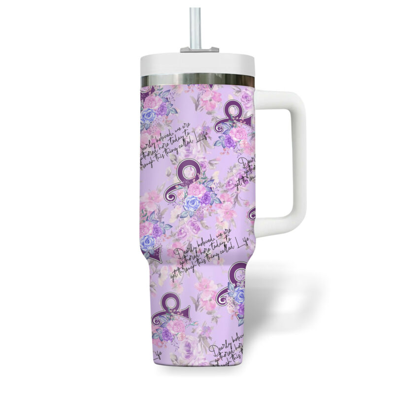 Prince Music Custom Stanley Quencher 40oz Stainless Steel Tumbler With Handle - Threewoofs - Image 4