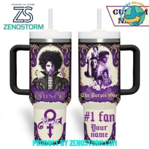 Prince Music Custom Stanley Quencher 40oz Stainless Steel Tumbler With Handle - Threewoofs