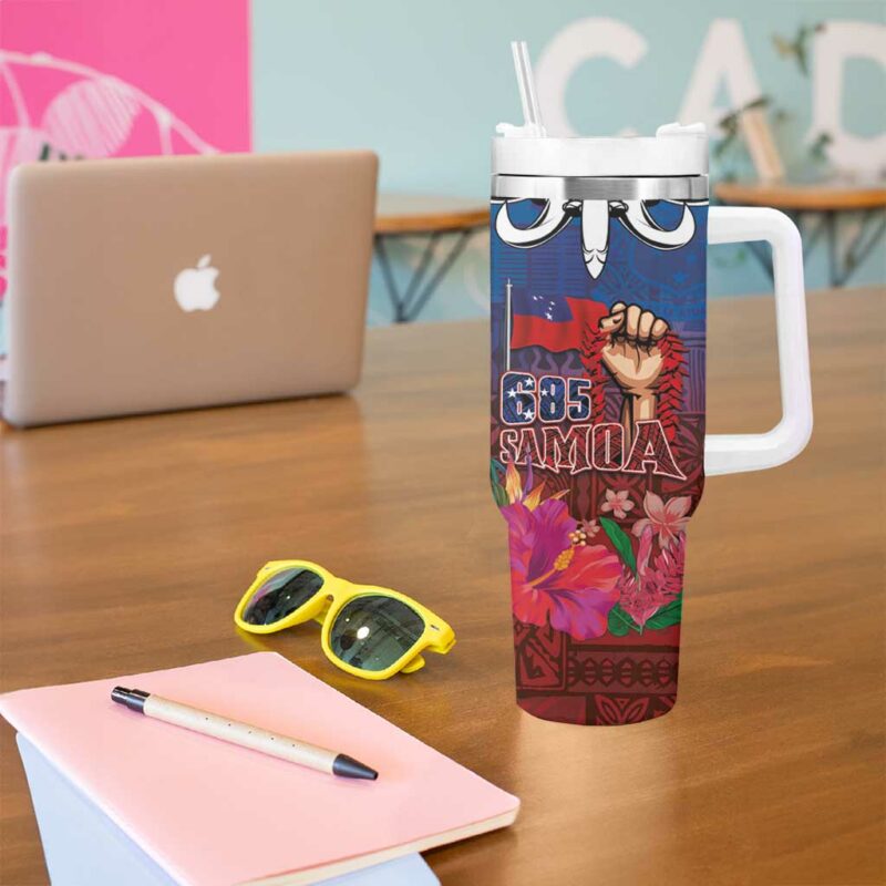 Proud of Samoa 685 Ula Nifo and Hibiscus Tapa Tribal Custom Stanley Quencher 40oz Stainless Steel Tumbler With Handle - Threewoofs - Image 5