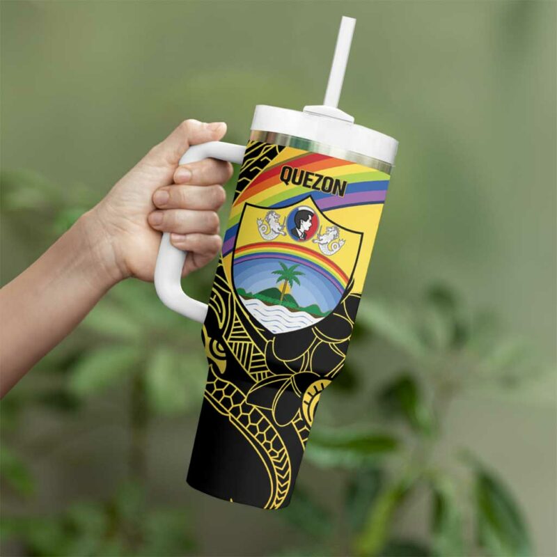 Quezon Province Custom Stanley Quencher 40oz Stainless Steel Tumbler With Handle - Threewoofs - Image 3