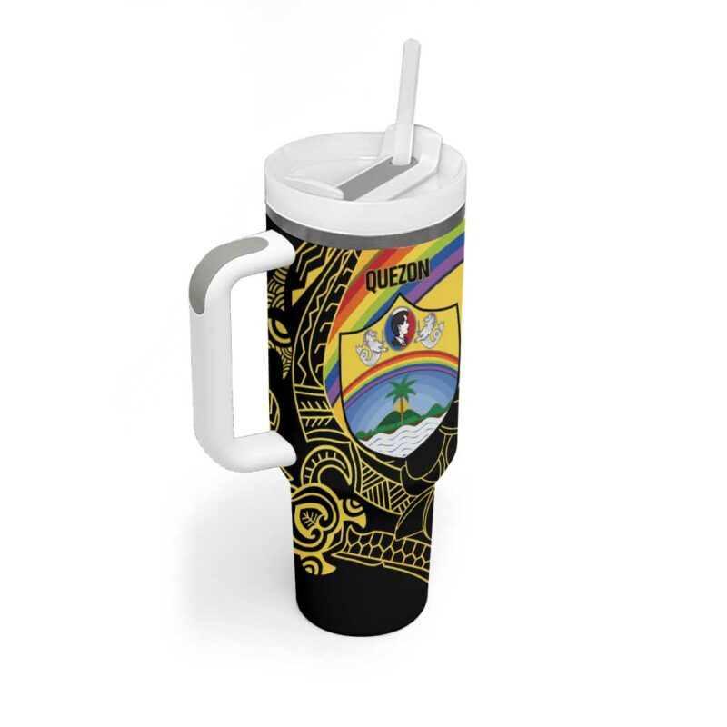 Quezon Province Custom Stanley Quencher 40oz Stainless Steel Tumbler With Handle - Threewoofs - Image 2