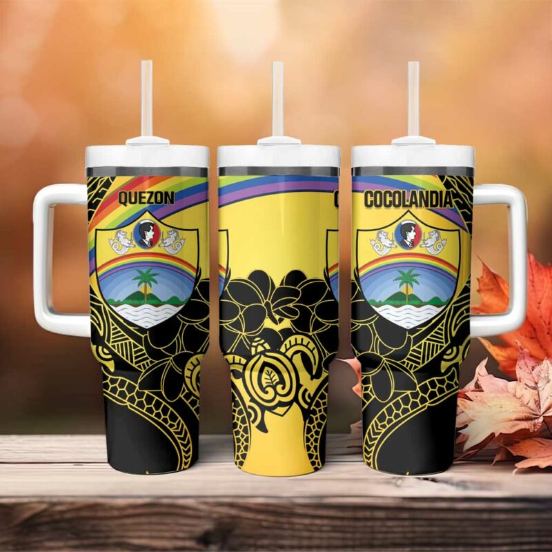 Quezon Province Custom Stanley Quencher 40oz Stainless Steel Tumbler With Handle - Threewoofs - Image 4