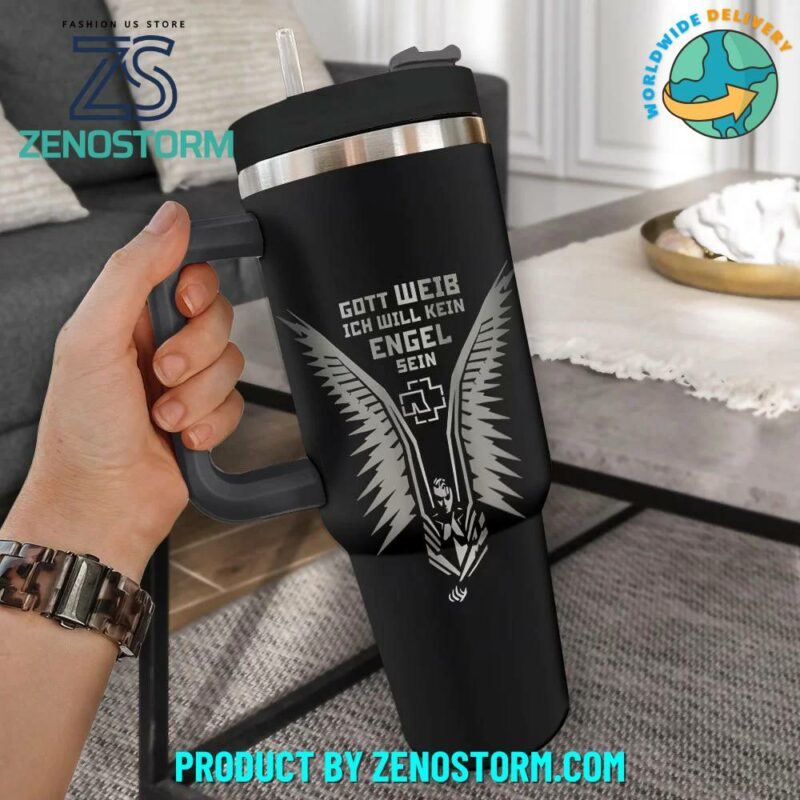 Rammstein Music Custom Stanley Quencher 40oz Stainless Steel Tumbler With Handle - Threewoofs - Image 2