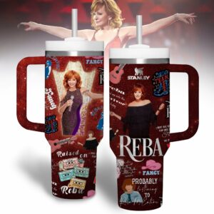 Reba Mcentire Music Custom Stanley Quencher 40oz Stainless Steel Tumbler With Handle - Threewoofs