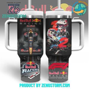 Red Bull Racing Formula 1 Team Custom Stanley Quencher 40oz Stainless Steel Tumbler With Handle - Threewoofs
