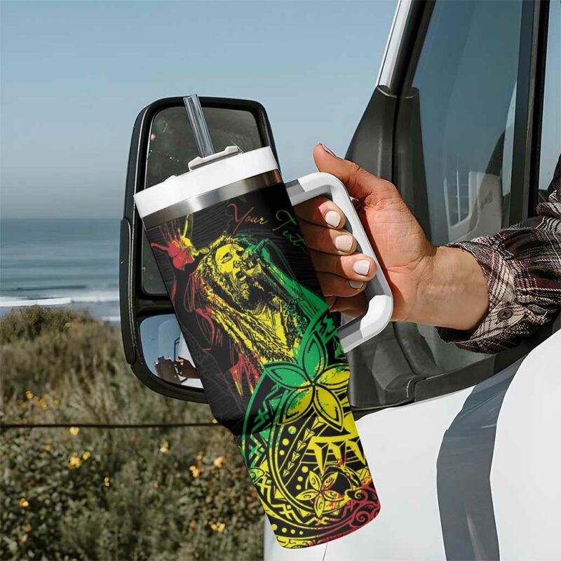 Reggae Jawaiian Festive Mix Polynesian Custom Stanley Quencher 40oz Stainless Steel Tumbler With Handle - Threewoofs - Image 7