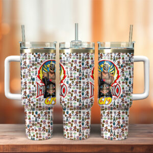 Rey Mysterio WWE Sports Custom Stanley Quencher 40oz Stainless Steel Tumbler With Handle - Threewoofs