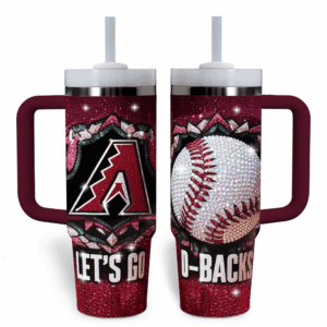 Arizona Diamondbacks MLB Custom Stanley Quencher 40oz Stainless Steel Tumbler With Handle - Threewoofs