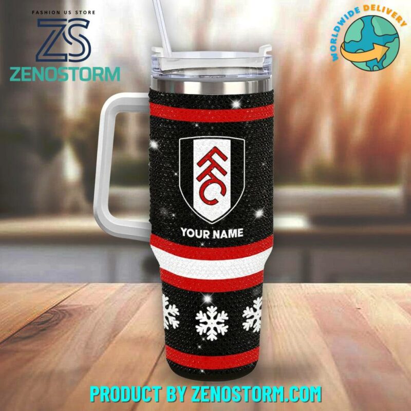 Rhinestone Bling Fulham EPL Custom Stanley Quencher 40oz Stainless Steel Tumbler With Handle - Threewoofs - Image 2