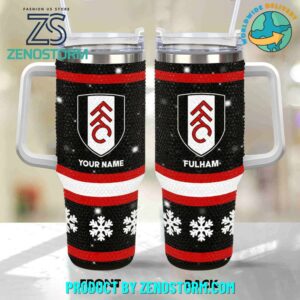 Rhinestone Bling Fulham EPL Custom Stanley Quencher 40oz Stainless Steel Tumbler With Handle - Threewoofs