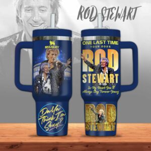 Rod Stewart Music Custom Stanley Quencher 40oz Stainless Steel Tumbler With Handle - Threewoofs