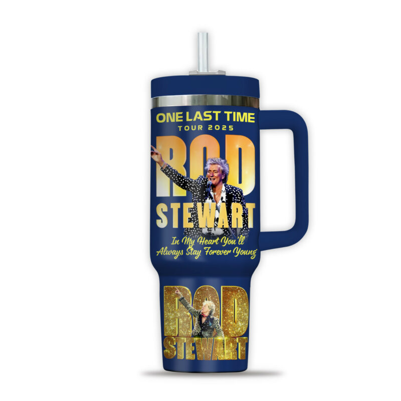 Rod Stewart Music Custom Stanley Quencher 40oz Stainless Steel Tumbler With Handle - Threewoofs - Image 3
