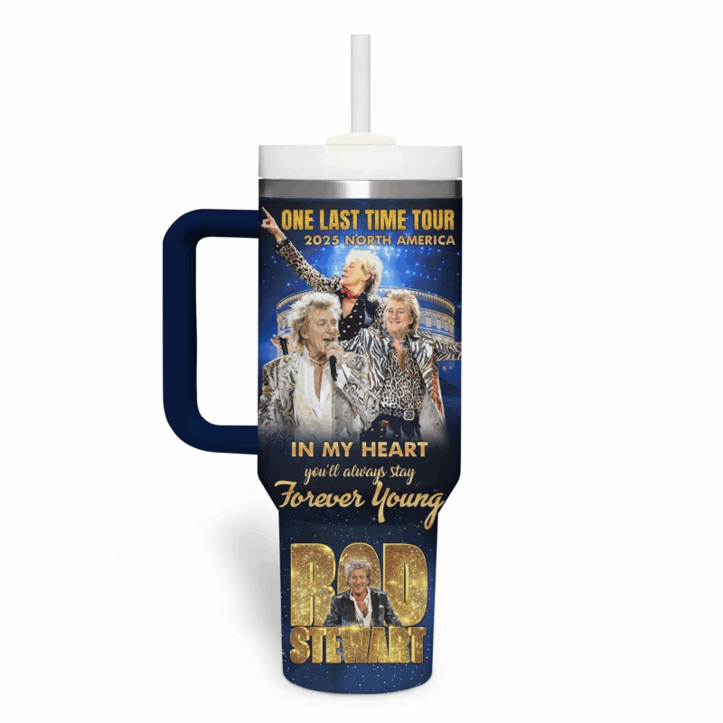 Rod Stewart Music Custom Stanley Quencher 40oz Stainless Steel Tumbler With Handle - Threewoofs - Image 3