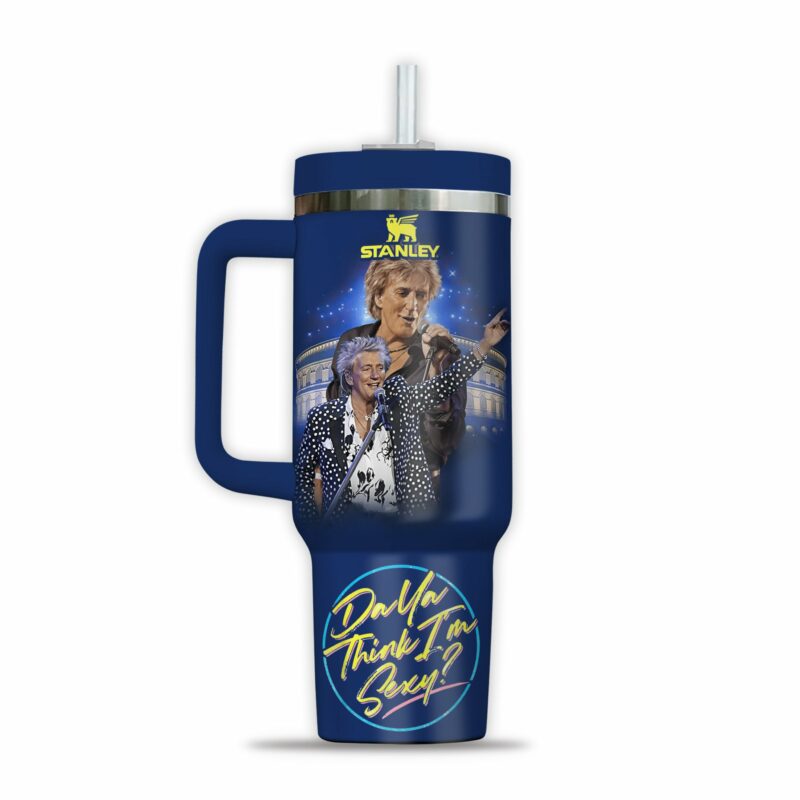 Rod Stewart Music Custom Stanley Quencher 40oz Stainless Steel Tumbler With Handle - Threewoofs - Image 2