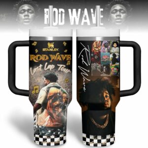 Rod Wave Music Custom Stanley Quencher 40oz Stainless Steel Tumbler With Handle - Threewoofs