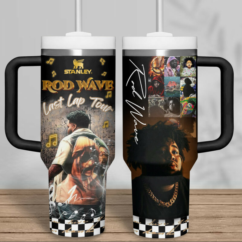 Rod Wave Music Custom Stanley Quencher 40oz Stainless Steel Tumbler With Handle - Threewoofs - Image 5