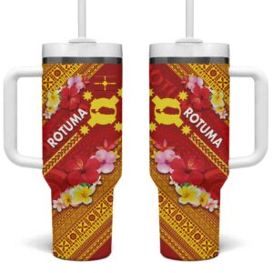 Rotuma Island Custom Stanley Quencher 40oz Stainless Steel Tumbler With Handle - Threewoofs