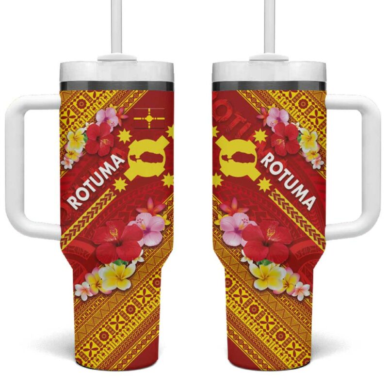Rotuma Island Custom Stanley Quencher 40oz Stainless Steel Tumbler With Handle - Threewoofs