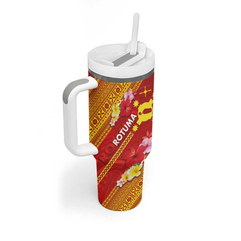 Rotuma Island Custom Stanley Quencher 40oz Stainless Steel Tumbler With Handle - Threewoofs - Image 2
