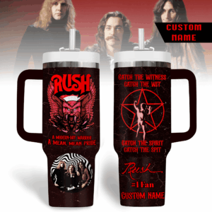 Rush Music Custom Stanley Quencher 40oz Stainless Steel Tumbler With Handle - Threewoofs
