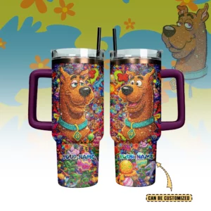 Scooby-Doo x Happy Easter Cartoon Custom Stanley Quencher 40oz Stainless Steel Tumbler With Handle - Threewoofs