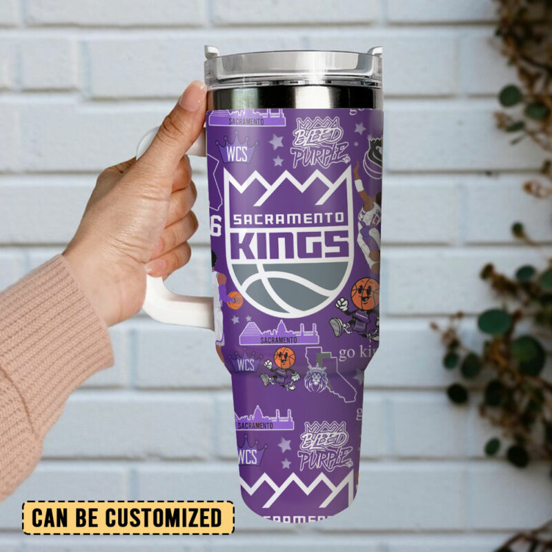 Sacramento Kings Basketball NBA Sports Custom Stanley Quencher 40oz Stainless Steel Tumbler - Threewoofs - Image 4