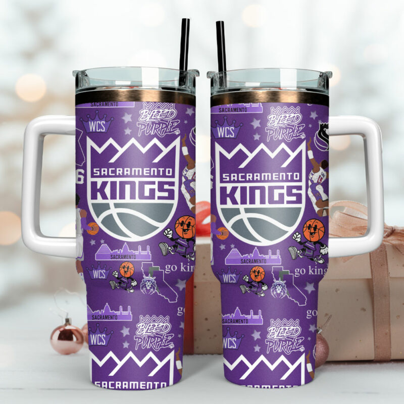 Sacramento Kings Basketball NBA Sports Custom Stanley Quencher 40oz Stainless Steel Tumbler - Threewoofs - Image 3