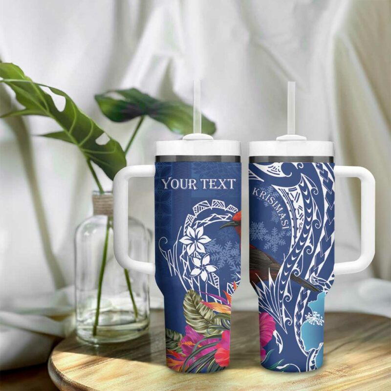 Samoa Christmas Cardinal Honeyeater Mix Siapo Custom Stanley Quencher 40oz Stainless Steel Tumbler With Handle - Threewoofs - Image 9